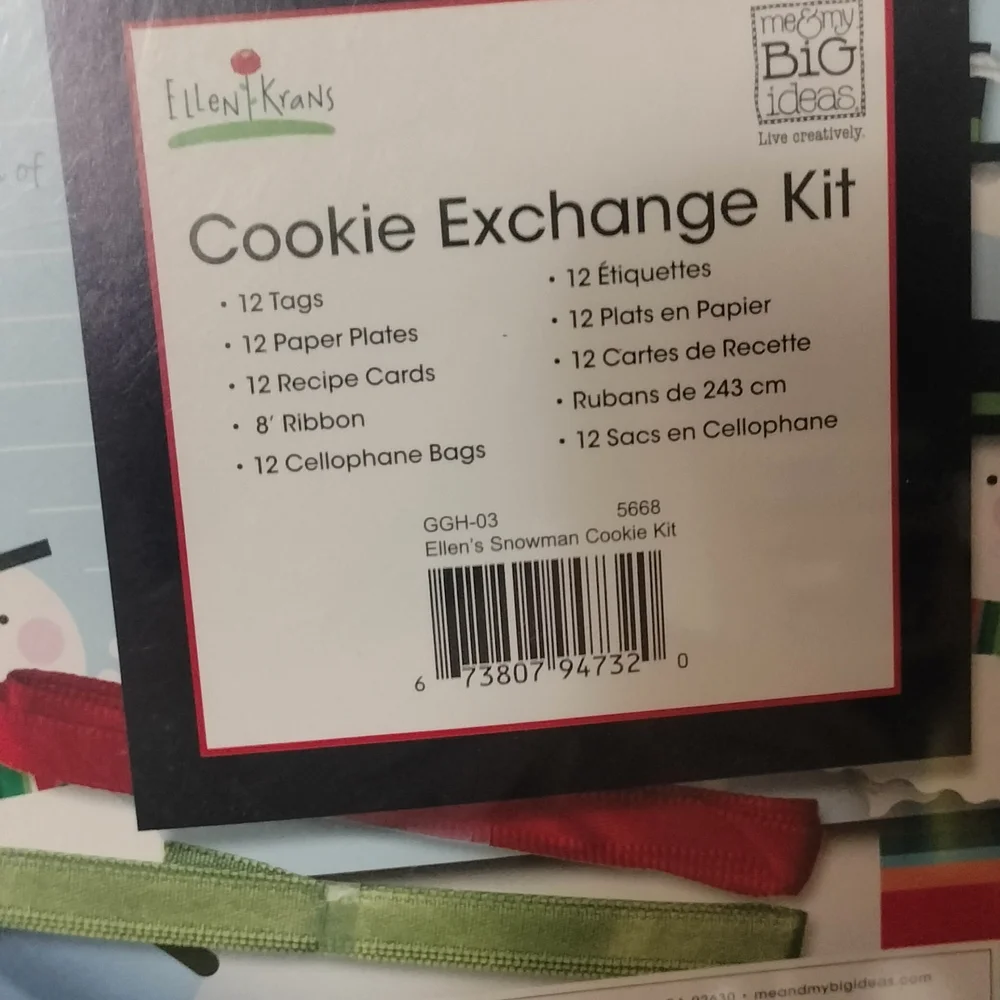 Holiday Cookie Exchange Kit - Light Blue Snowman Set